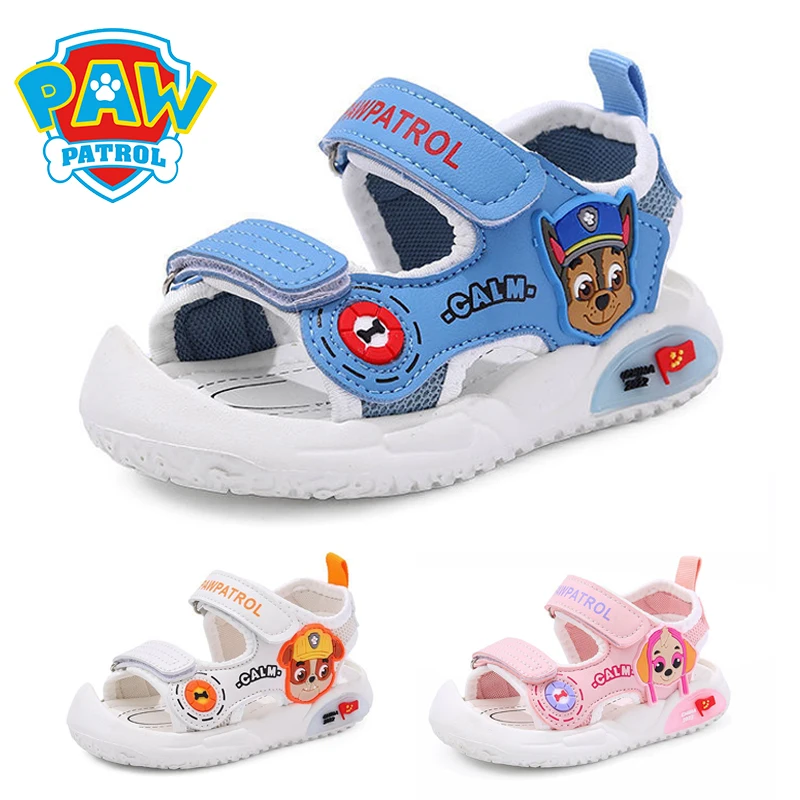 Paw Patrol Chase Summer Kids Sandals ragazzi ragazze scarpe per bambini pantofole morbide antiscivolo Cartoon Hole scarpe da bambino Sandy Beach