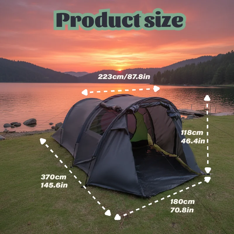 

Просторная, легко устанавливаемая палатка для весеннего кемпинга, семейных прогулок и праздничных встреч. Идеальное решение для отдыха на природе.