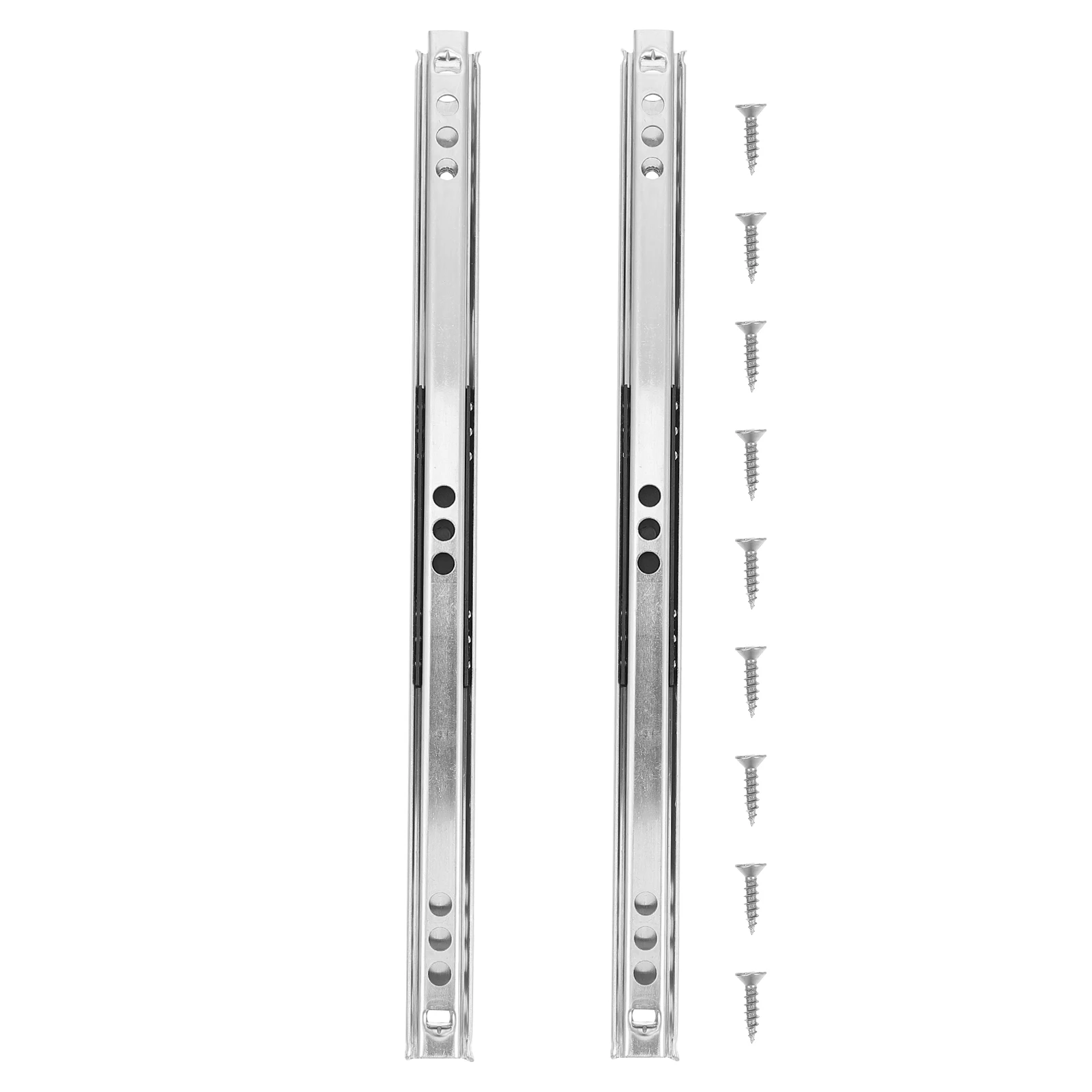 

Bidirectional Drawer Slides Cold Rolled Steel Silver Color Furniture Slides Extended Cupboard Cabinet Hardware