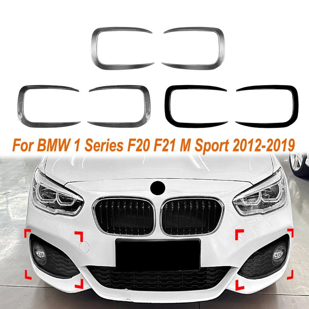 Front Bumper Cover Wind Knife ABS Glossy Fog Lamp Trim Blade Trim Light For BMW 1 Series F20 F21 M Sport 2012-2019 Car Accessory