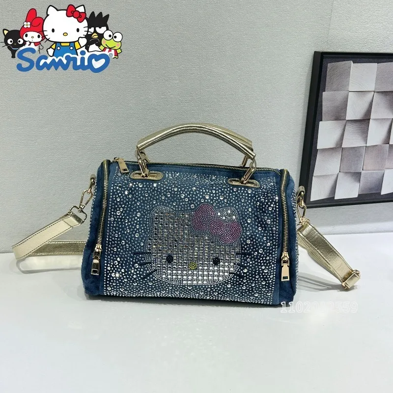 

Sanrio Hello Kitty New Diamond-studded Women's Handbags Fashionable Diamond-studded Women's Shoulder Bags Cartoon Women's Bags