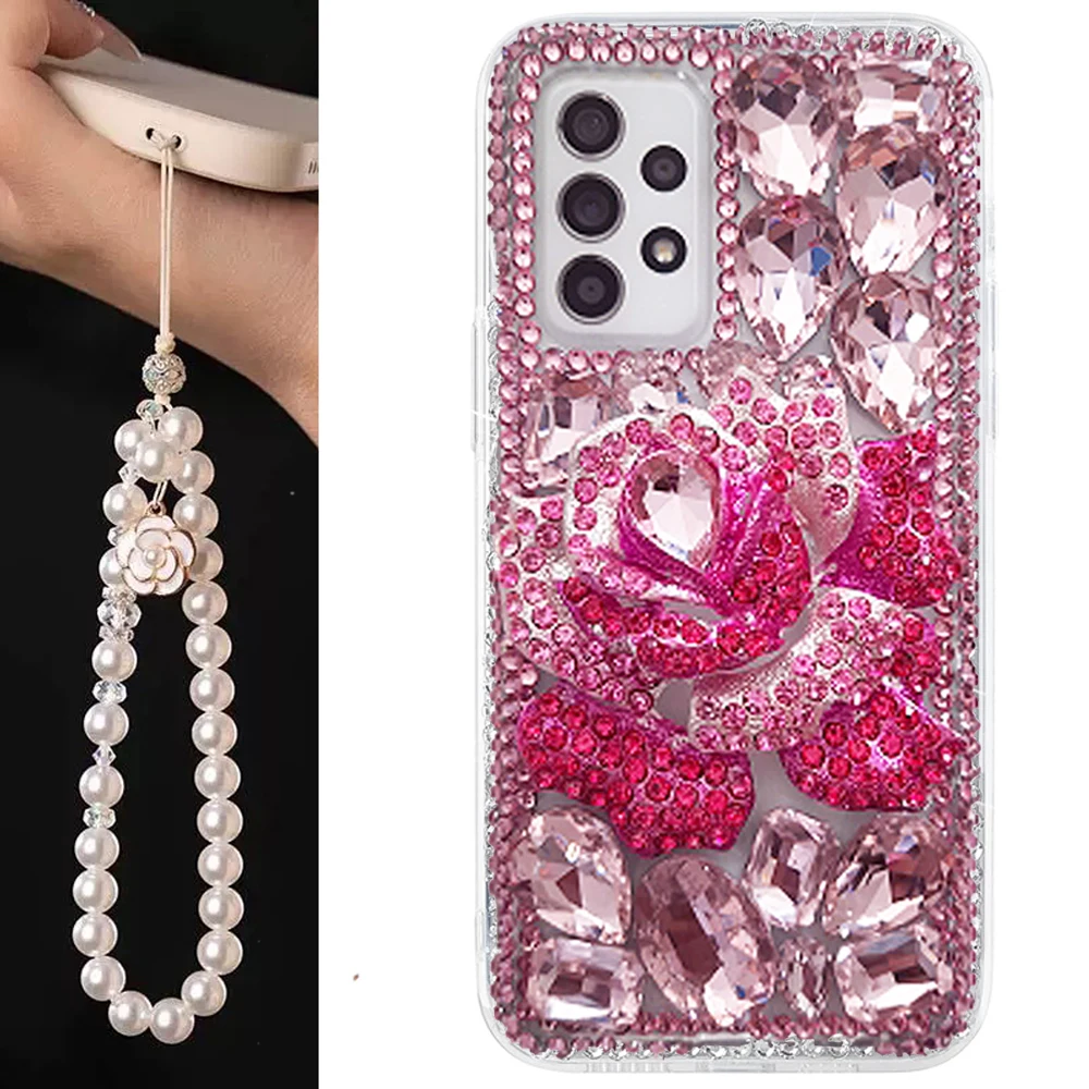 Luxury Glitter Diamond Phone Case For iPhone 16 15 Pro Max 14 13 12 11 XR XS 7 8 Plus SE Bling Rhinestone Shockproof Soft Cover