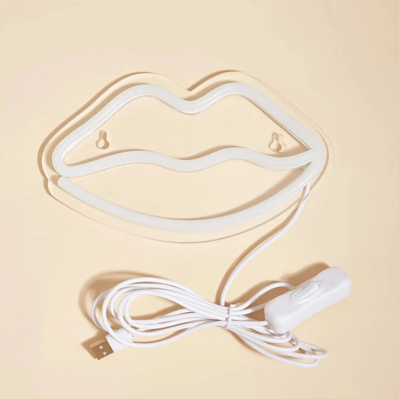 Chi-buy LED Neon red lips USB Powered Neon Signs Decor Lamp Signs Birthday Gift Wall Art For Bedroom Room Bar Shop