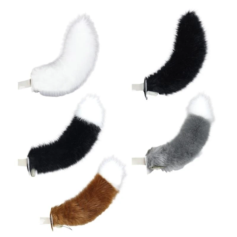 

Artificial Animal Tail Faux Furs Foxes Costume Plush Faux Furs Tail Cosplays Dressing Up Halloween Party Costume Tails