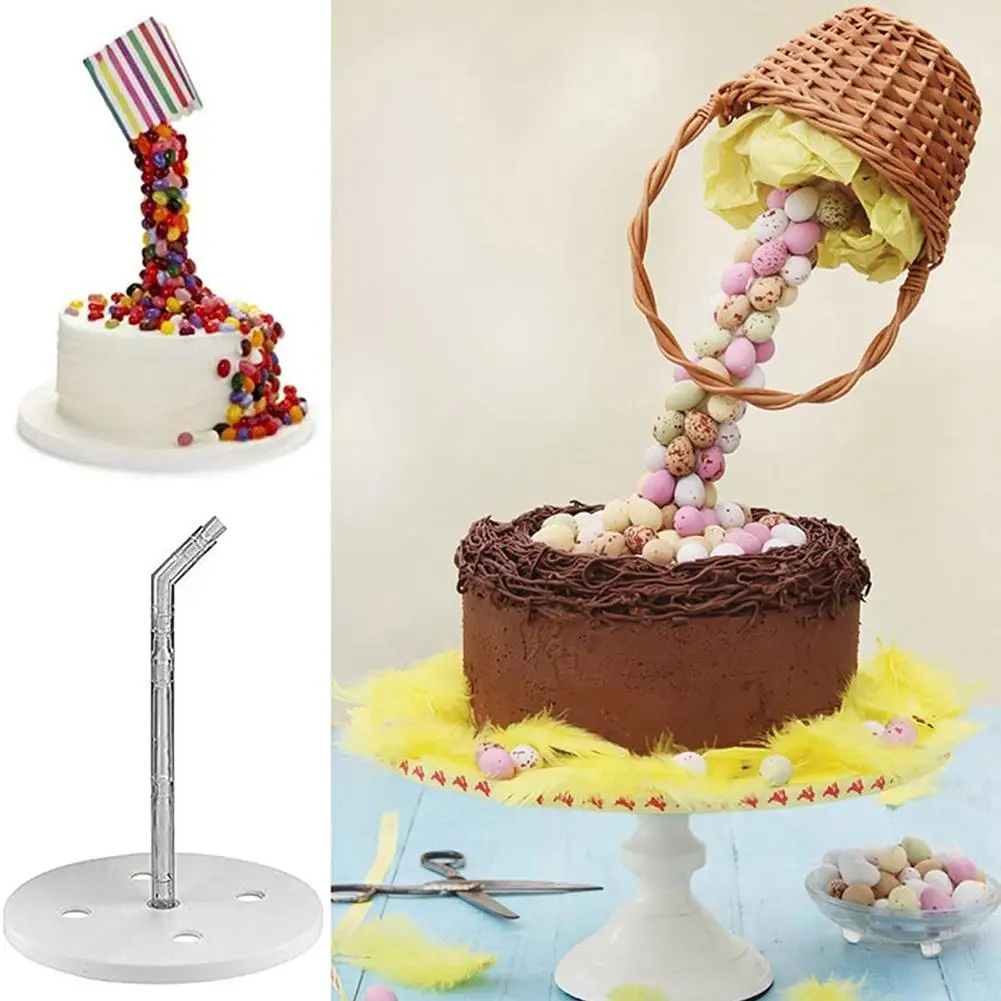 

Plastic Cake Stand Anti Gravity Reusable Cake Pouring Kit DIY Decoration Support Structure Frame for Festival Birthday Wedding