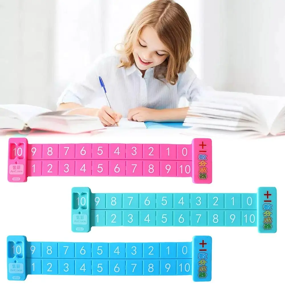 Plastic Math Decomposition Ruler Within 20 Random Color Subtraction Ruler Teaching Demonstration Portable Addition Ruler