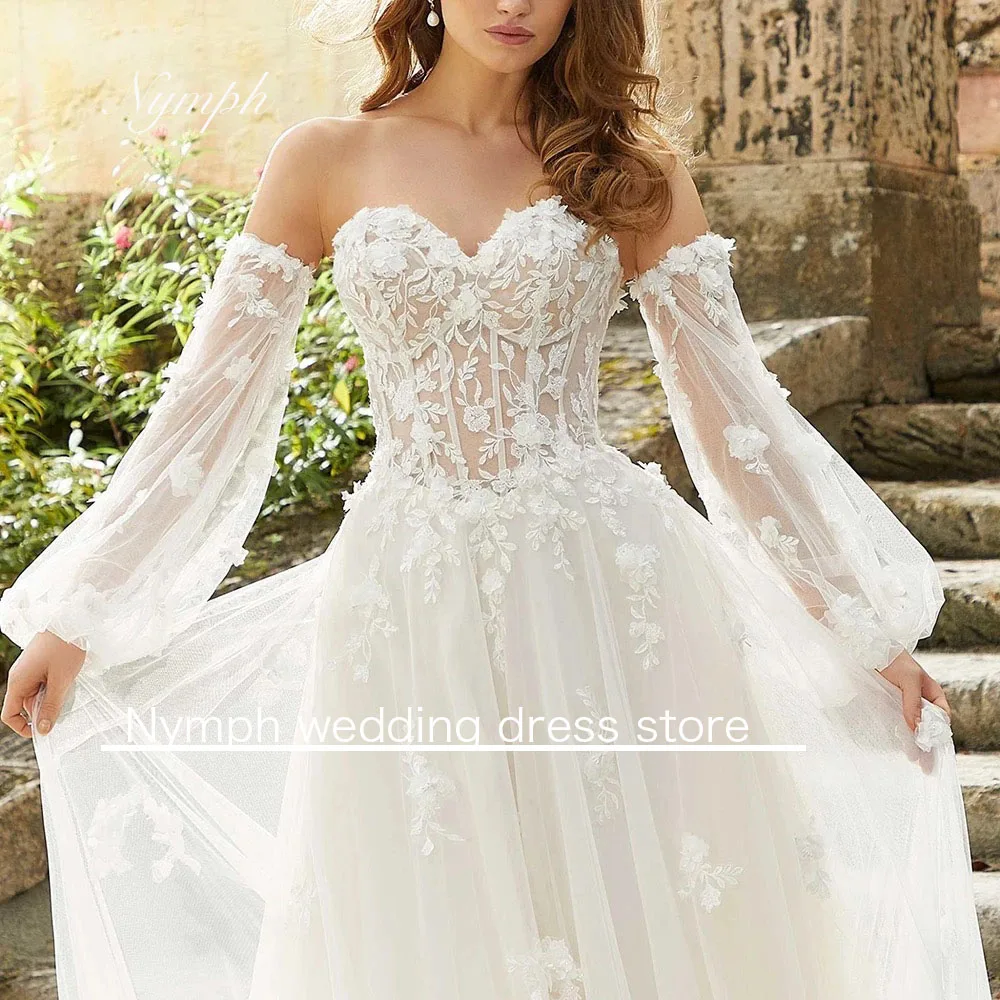 Suknie ślubne w stylu nowoczesnym, z dekoltem w serduszko, fason A-line, trenem zamiatającym, bez rękawów, tiulowe suknie ślubne, Vestidos De Novia