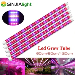 5 sztuk/partia 60cm/90cm/120cm T8 Tube LED grown Light Bar Full Spectrum roślina lampa fitolamp hydroponiczna szklarnia namiot
