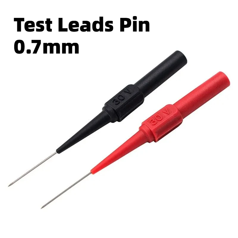 Test Leads Pin 0.7mm Flexible Test Probe Tips Connector Multimeter Needle Insulation Piercing Needle Pin Non Destructive
