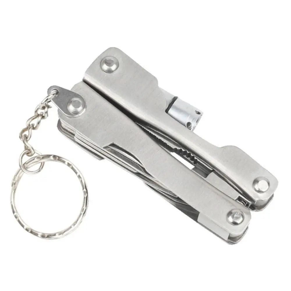 Mini pince multi-outils de haute qualité, légère, antirouille, pliante, en acier inoxydable, avec lumière Led, outils d'extérieur, randonnée