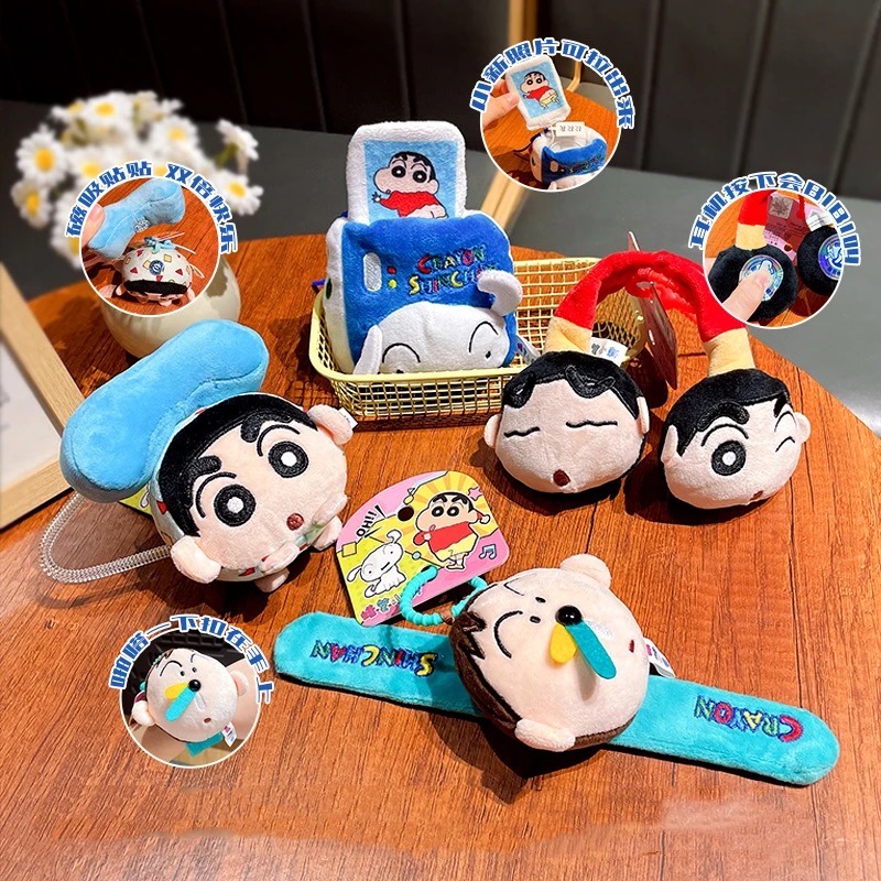 Kawaii Crayon Shin-Chan Anime Hobby Nohara Shiro Cartoon Stof Creatieve Pluche Sleutelhanger Schooltas Hanger Verjaardagscadeau