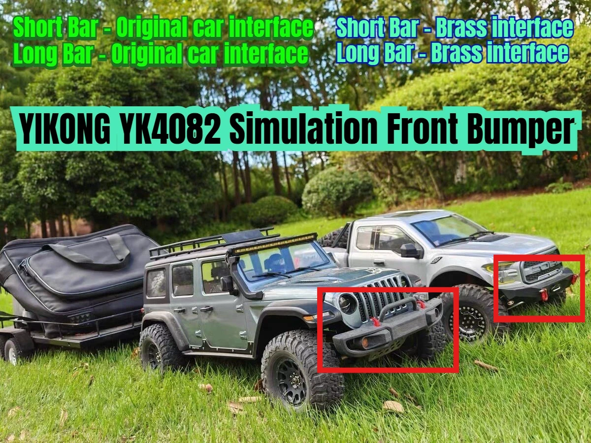 YIKONG YK4082 RC Car Parts Modification Parts Simulation Front Bumper Suitable for The Original Car Interface / Brass Interface