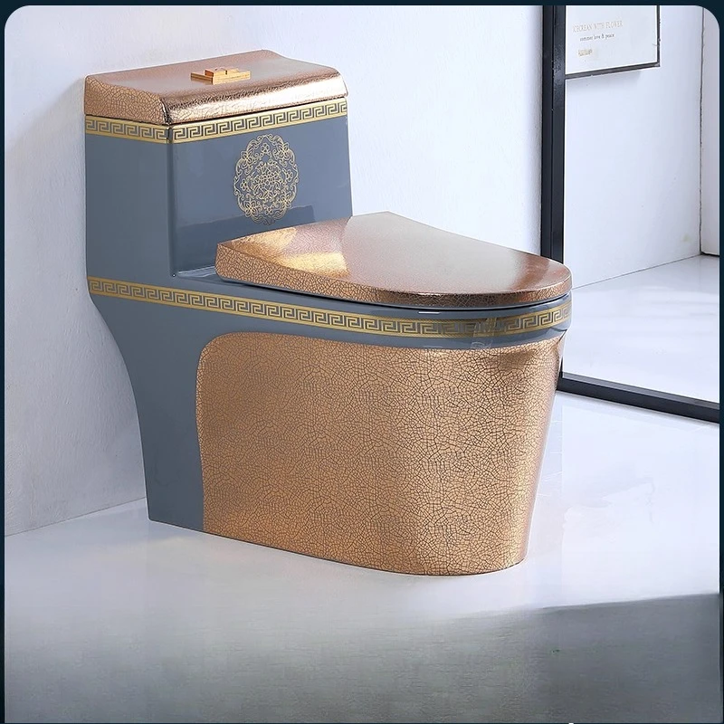 Color gold gray toilet large diameter siphon super vortex deodorant antibacterial