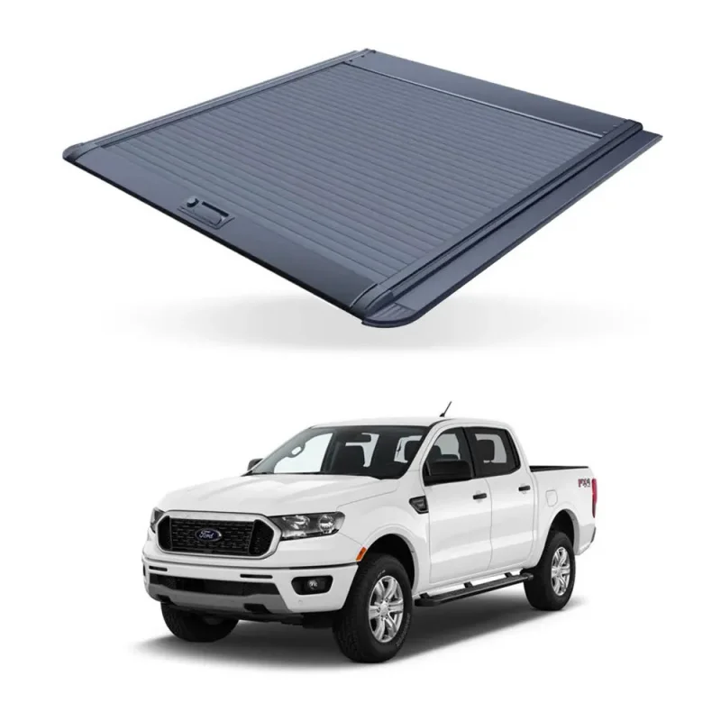 

Алюминиевый чехол Tonneau высшего уровня для Ranger 2023+ с двумя рамами, чехол для пикапа, выдвижной ручной складной топпер для кровати