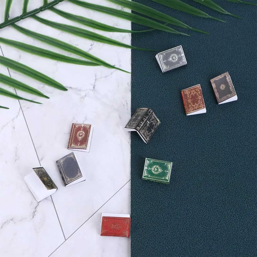 Zabawki dla lalek Retro klasyczny notatnik w stylu europejskim Mini książki Dekoracja domku dla lalek Miniatura — zdjęcie 5