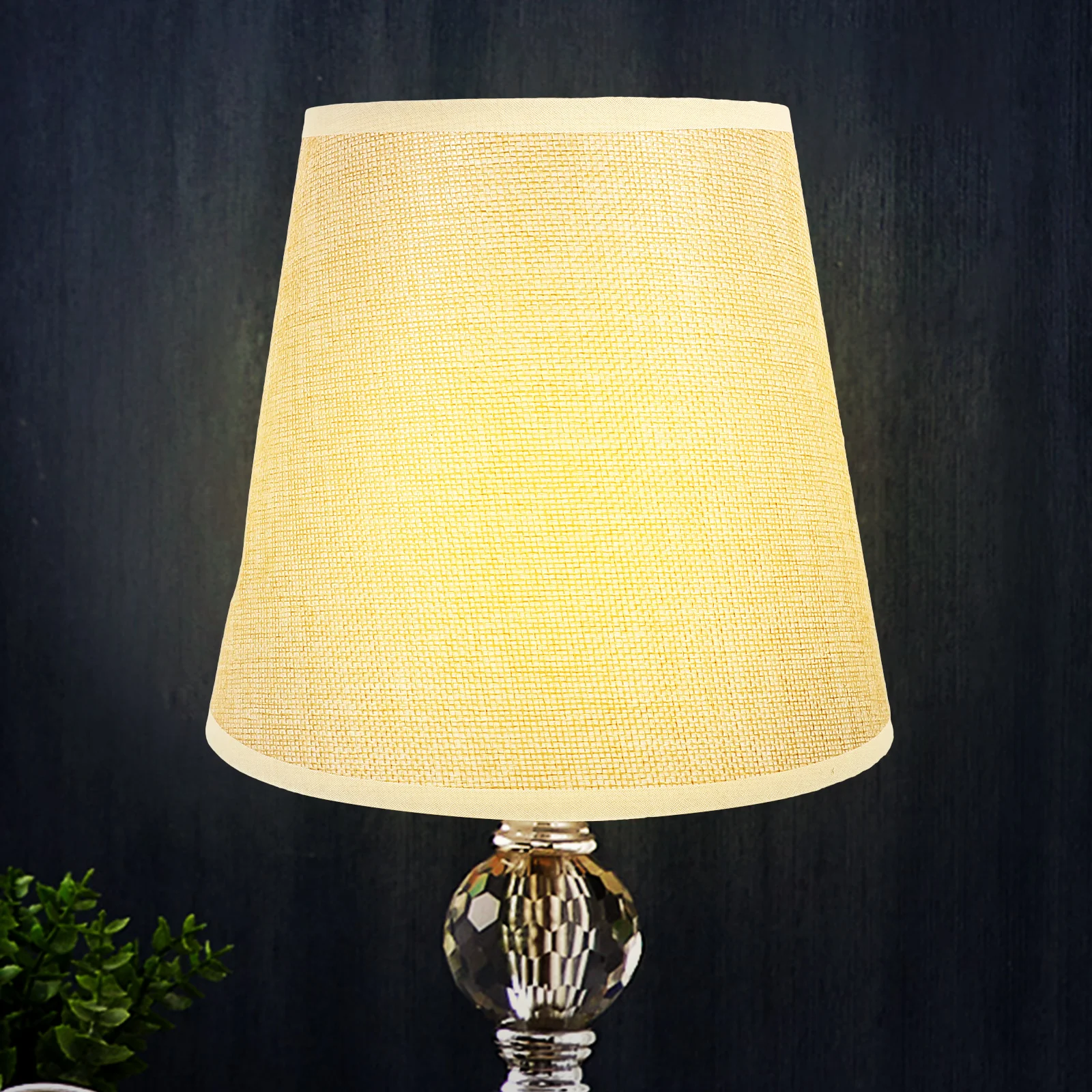 

Round Cylinder Fabric Lamp Shade Linen Simple Decorative Lamp Accessory for Bedroom Living Room Office Study Room Use