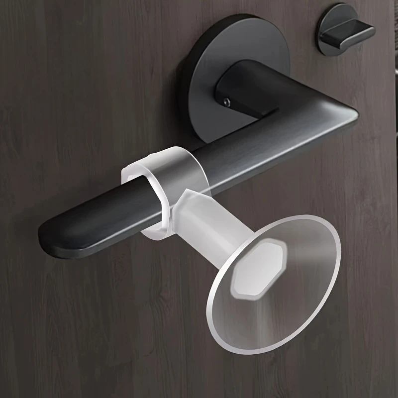 5pcs Door Stops Anti-Collision Door Handle Buffers, Transparent Wall Protectors, Suitable for Bathroom and Entrance Doors