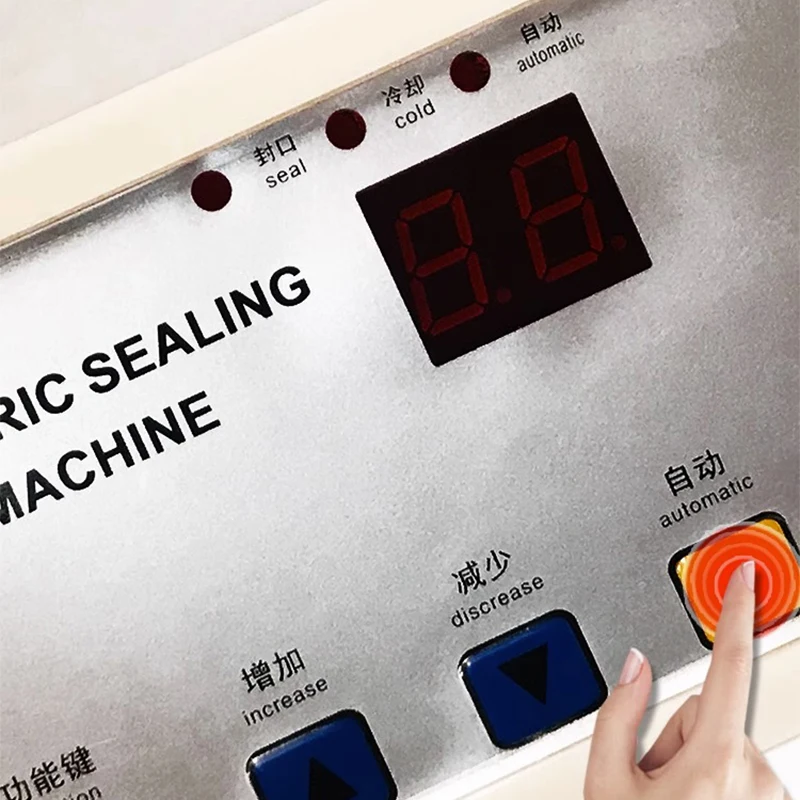 Electric Sealing Machine Pedal Packaging 450/600 Automatic Continuous Plastic Film Aluminum Foil Bag Plastic Commercial Sealer