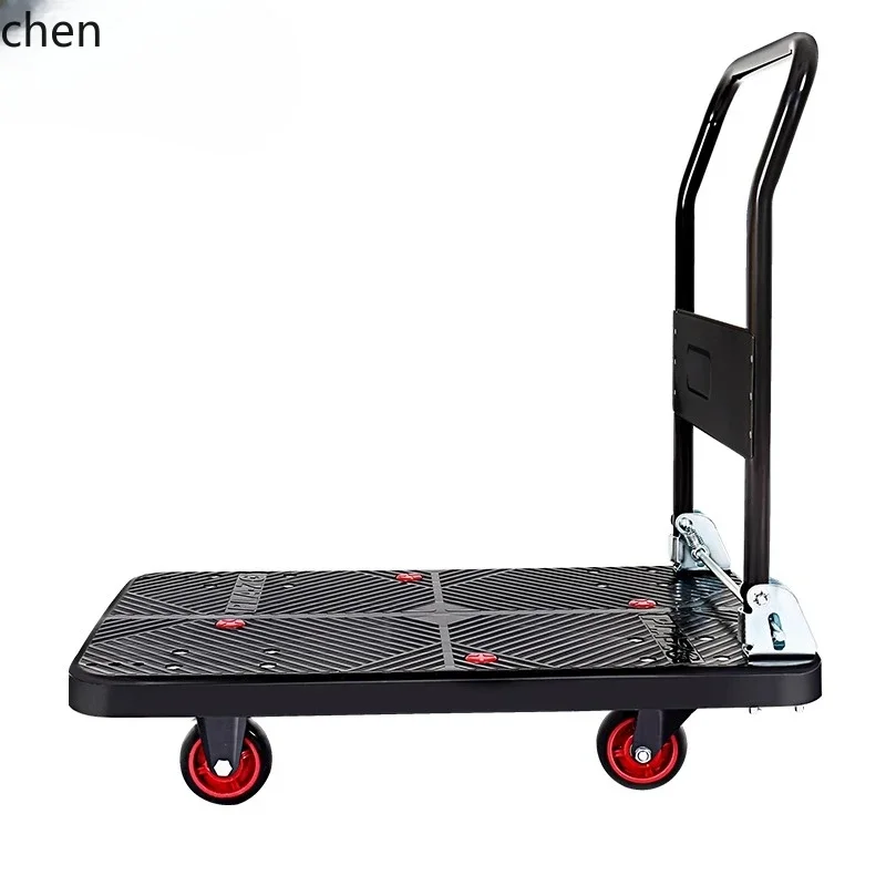 YFY  Flatbed Movable Silent Trailer Push Truck Folding Pull Truck