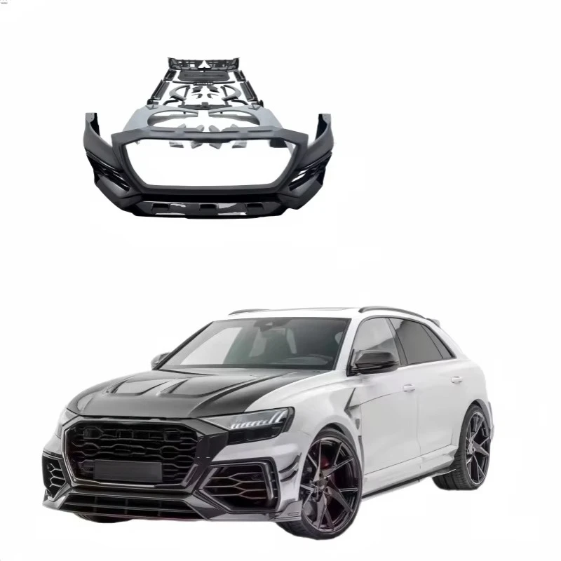 

Suitable for Q8 RS Q8 Modified Semi-carbon Fiber Body Kit Including Bumpers Side Skirts Panel Wing Hood and Rear Wing