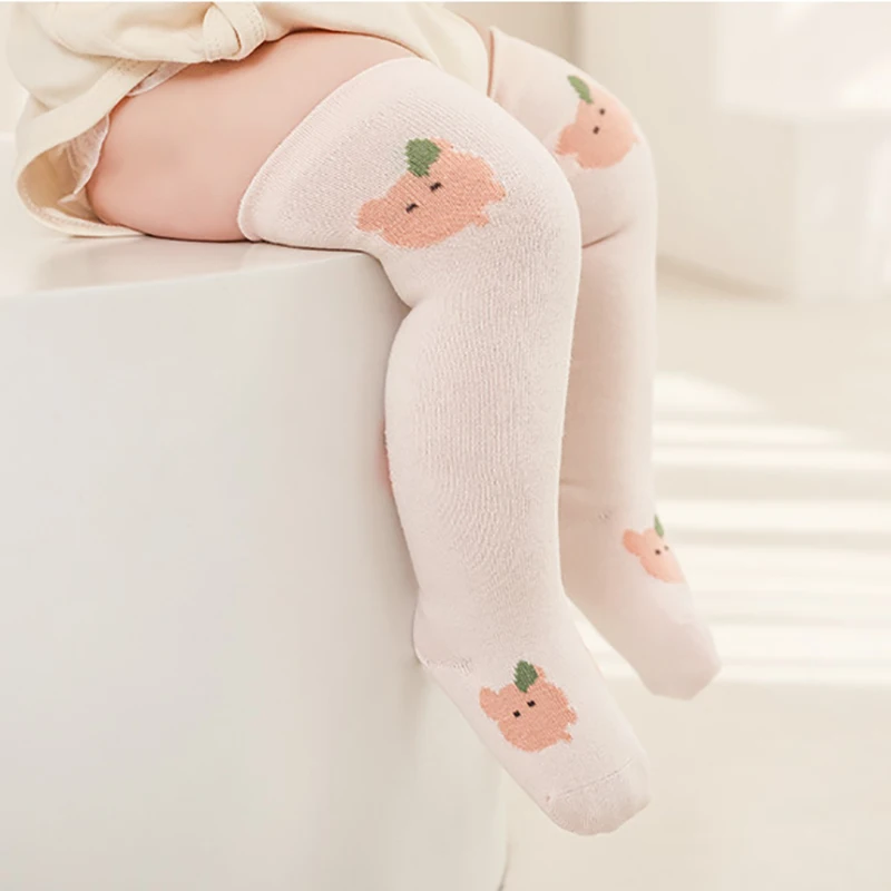 3 paia/set autunno nuovi calzini lunghi neonato Prewalker simpatico cartone animato calza floreale per bambini ragazze neonati ragazzi calzino