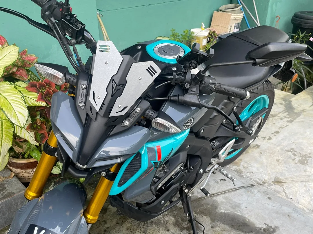 اكسسوارات الدراجات النارية لياماها MT15 MT-15 MT125 MT-125 MT 15 125 الزجاج الأمامي منحرف الزجاج الأمامي يندبروف هود