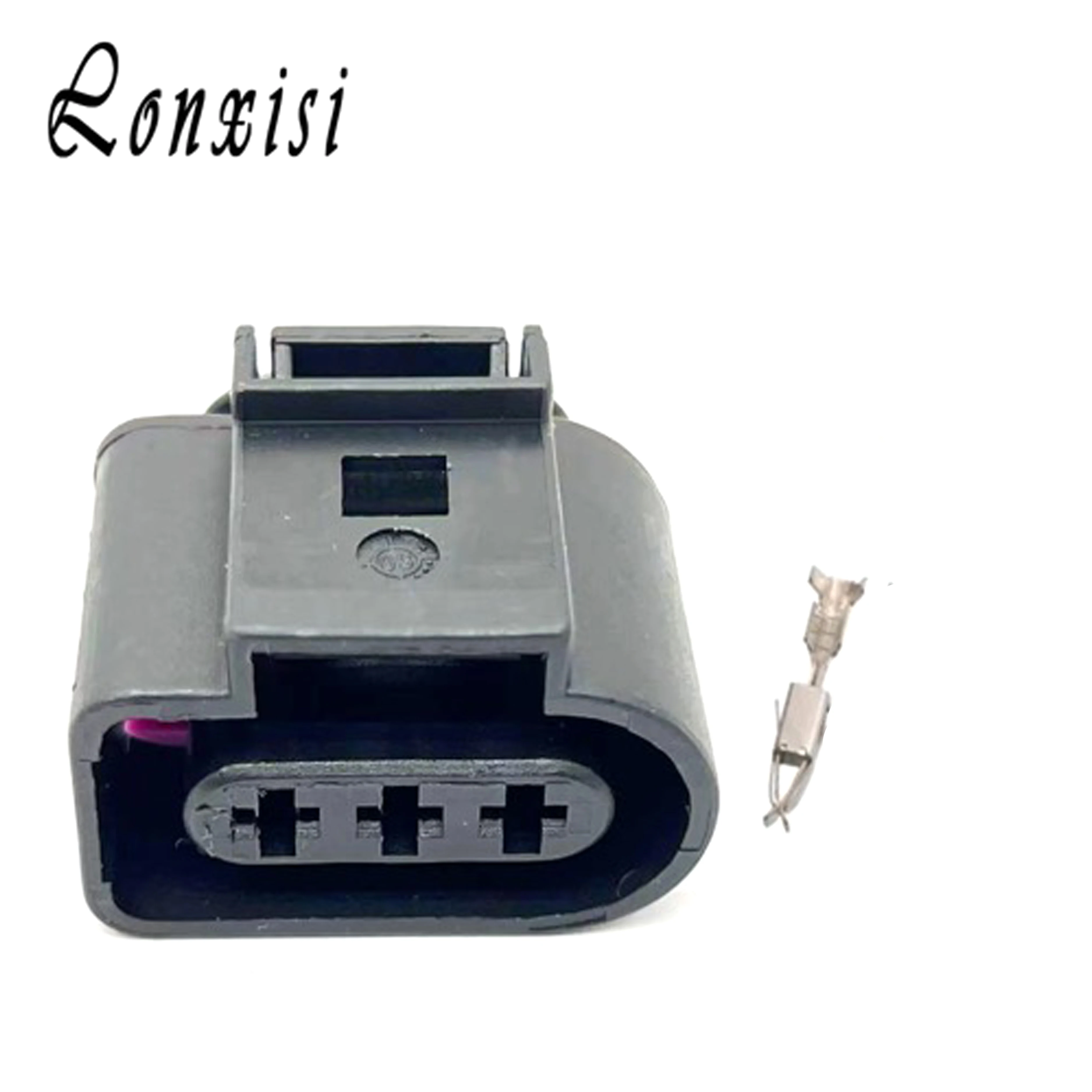 3 Pin 1J0973723 Black Female Plug For VW Auto Waterproof Connector Car 3.5 MM Sensor Socket