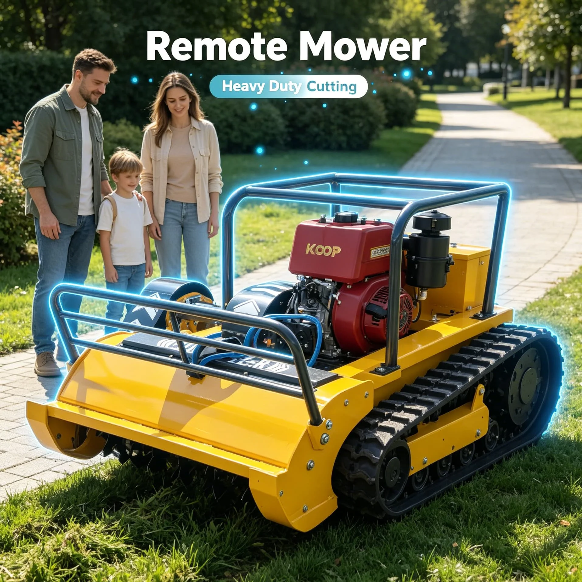 Customized Household Small Garden rc mower tracked flail Cordless GPS Mower, cordless GPS lawn mower for household small garden