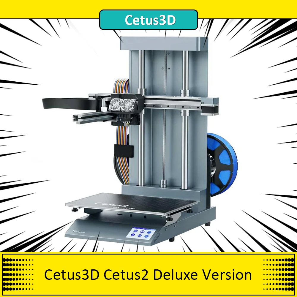 Cetus3D Cetus2 3D Printer Deluxe Version, On-The-Fly Switching Dual Extrusion, Auto Leveling, 200*300*300mm Convenient Featuer