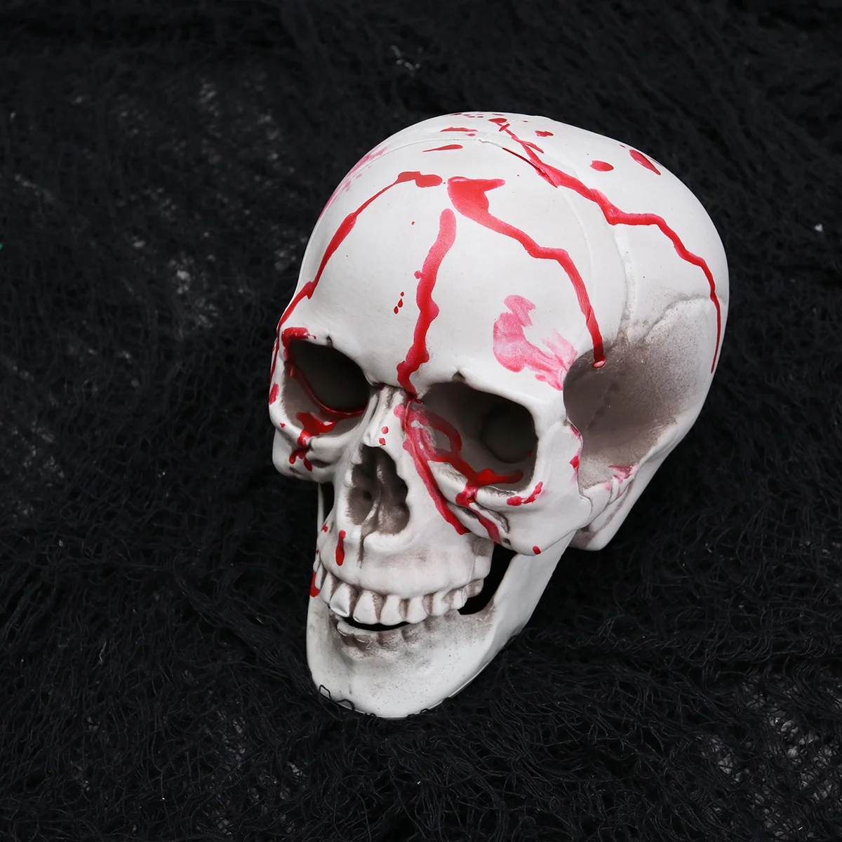 

Skull Head Ornament Resin Horror Decor Halloween Spooky Home Display Anatomy Realistic Human Skull For Man Cave Shelf