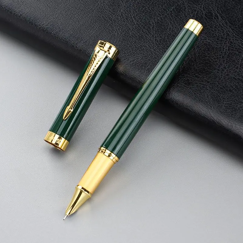 

Wingsung 3268 Green Metal Fountain Pen F Bent 0.5MM 0.7MM Nib, Luxury Student Calligraphy Daily Writing Practice Art Ink Pen