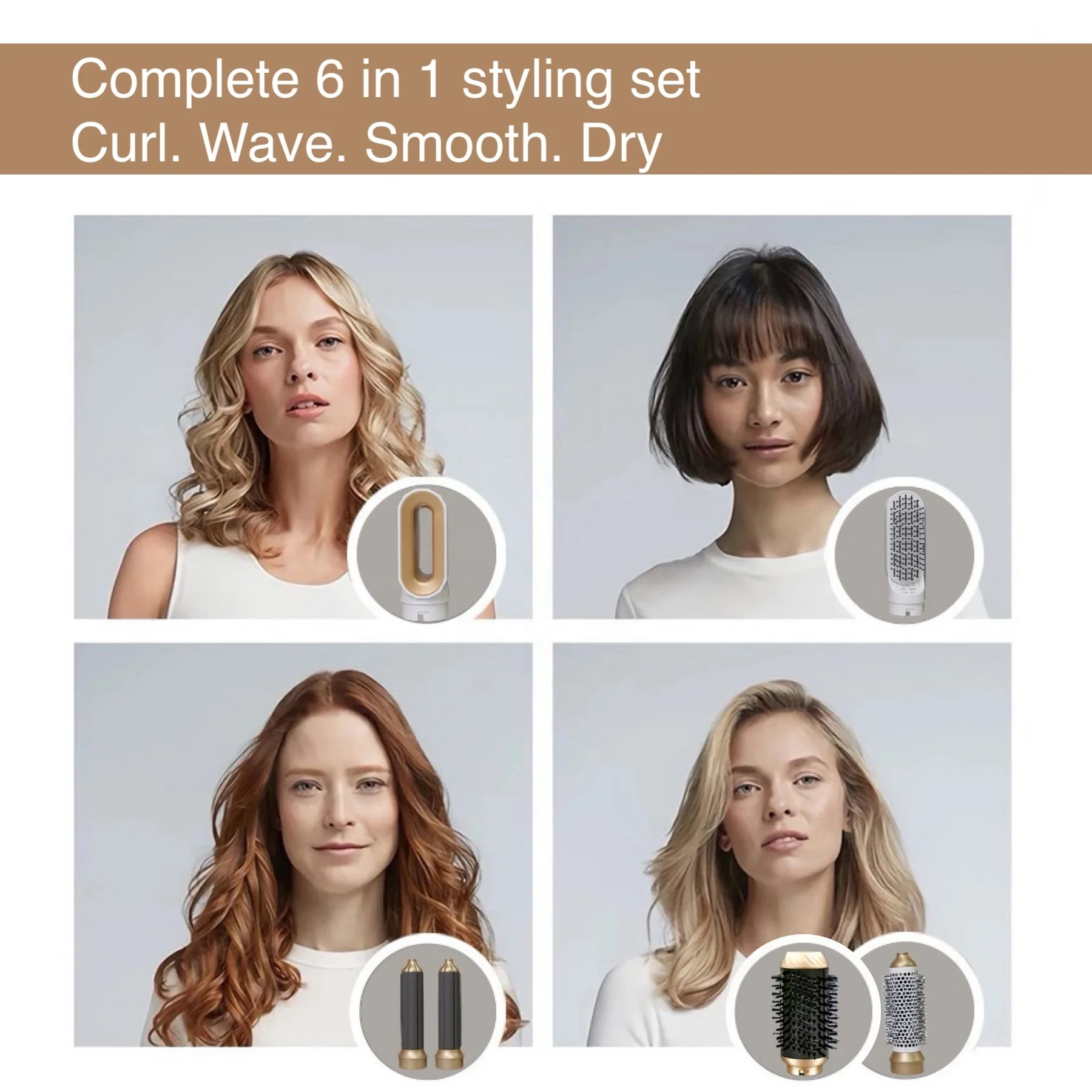 Multi-styler  Brand Ionic Hair Dryer , for Curl, Straighten All in One ,for Family ,Hotel, Travel, Gifts