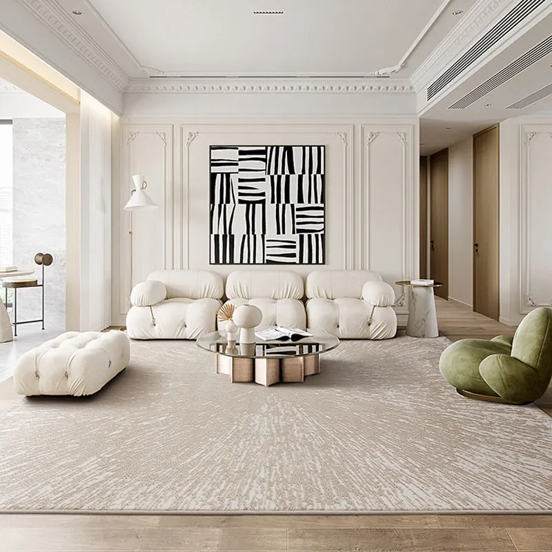 

Кремовые коврики для спальни, большая площадь, украшение для гостиной, роскошный ковер, толстый плюшевый напольный коврик для гостиной, пушистый мягкий коврик для учебы