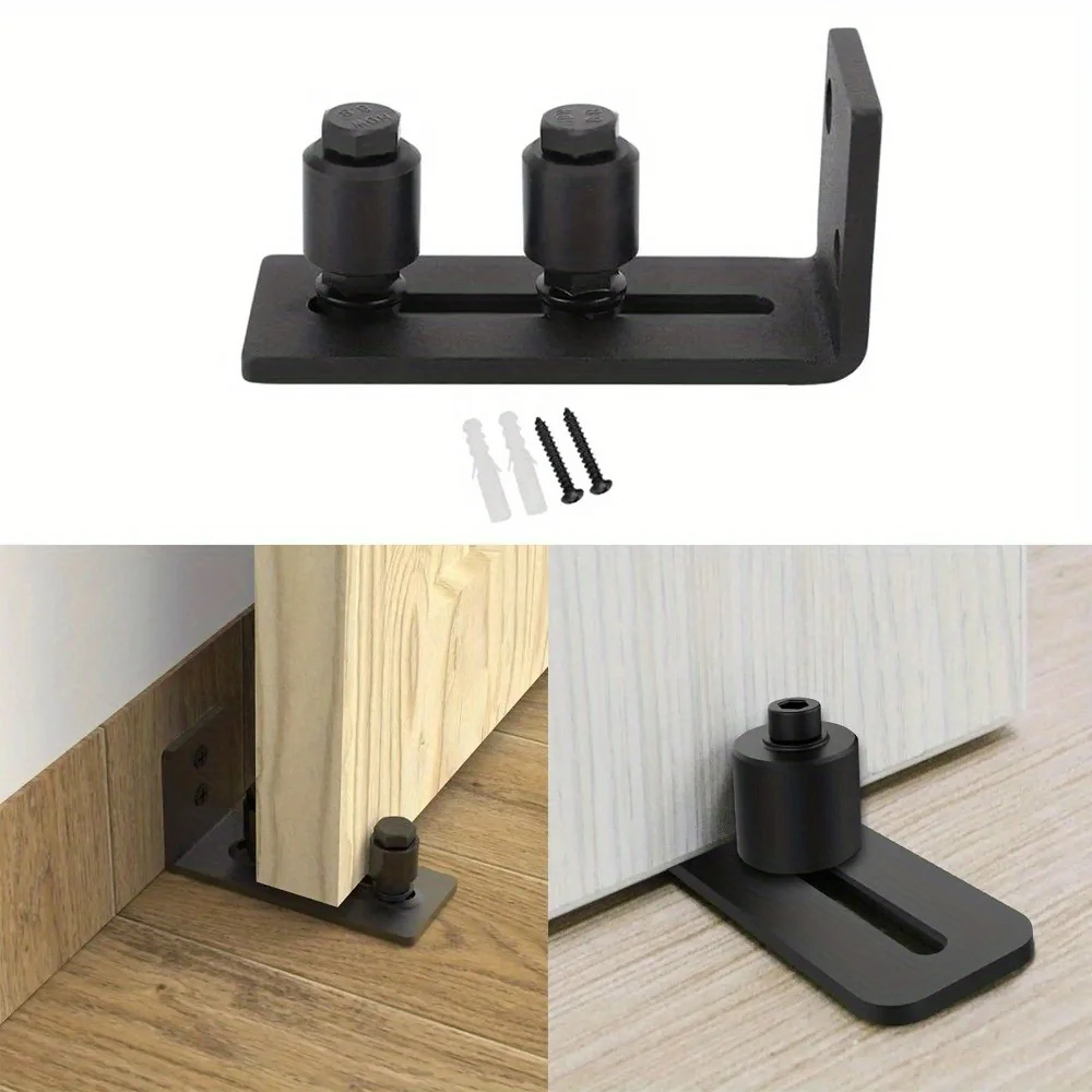1Set Smoothly Sliding Barn Door Bottom Guide Adjustable Floor Guide Roller