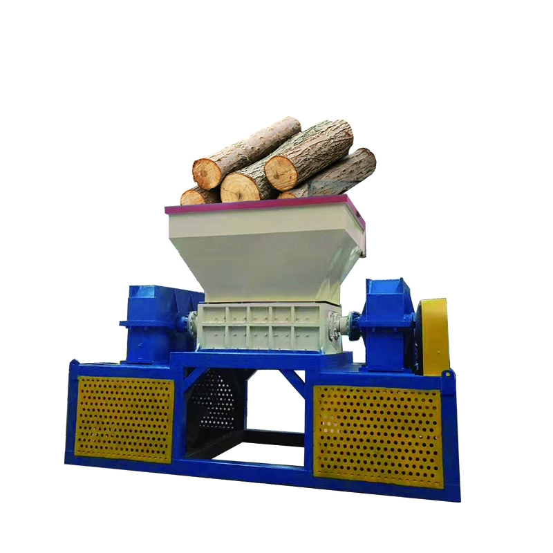 Professional Double Shaft Shredder Machine For Waste Car Tires Wood Paper Plastic Crushing Machines Scrap Metal Recycling