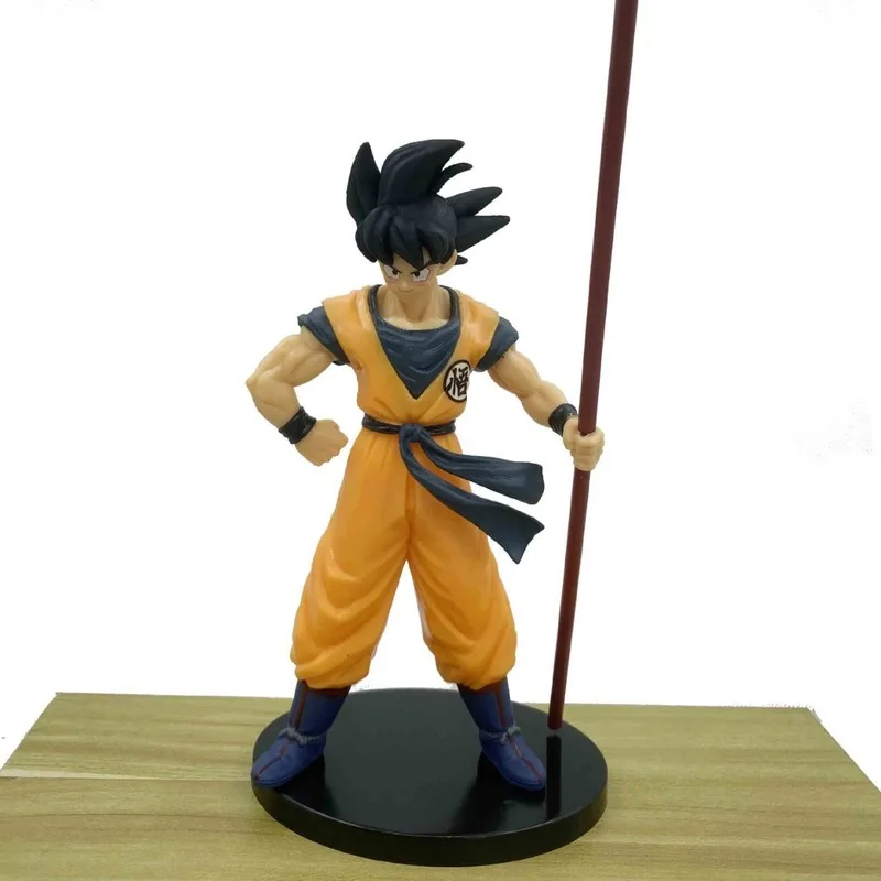 21Cm Dragon Ball Beeldje Stick Goku Super Saiyan Anime Model Beeldje Verzamelbaar En Cadeau Geven Beeldjes