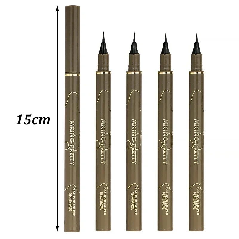 Ultradunne zwarte onderste wimper eyeliner pen waterdicht blijvende gladde vloeibare ogen liner potloden veegvaste oogmake-up tools