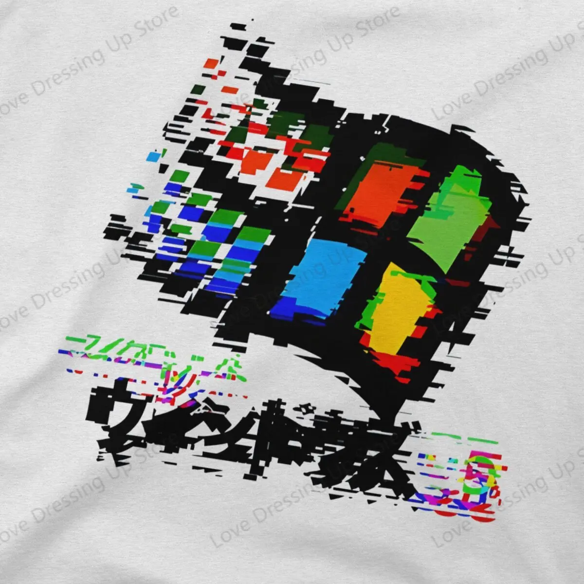 Windows 95 Computer System Accessories Diverge Glitch Tshirt Graphic Men Tops Vintage Fashion Summer COTTON Short Sleeve