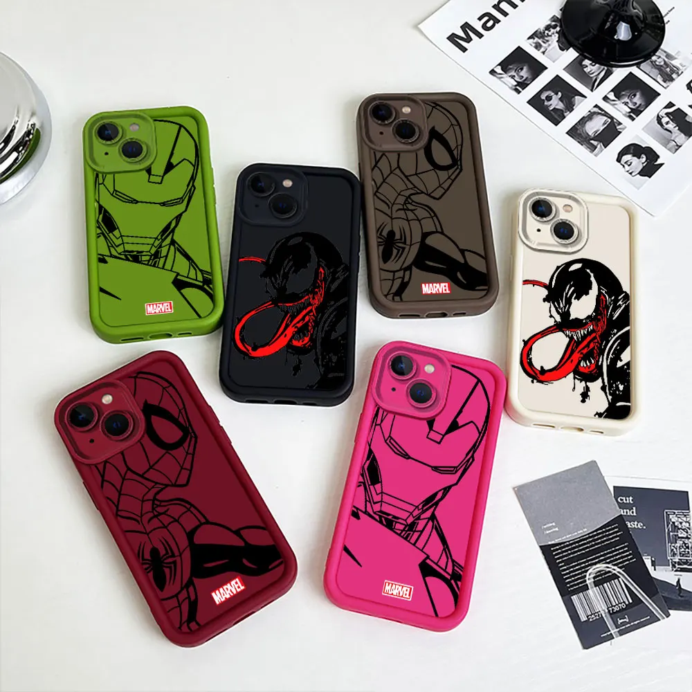 Marvel Venom SpiderMan IronMan Case For Samsung Galaxy A55 A54 A53 A52 A51 A73 A71 A35 A34 A33 A32 A31 A25 A24 A23 A21S 5G Cover