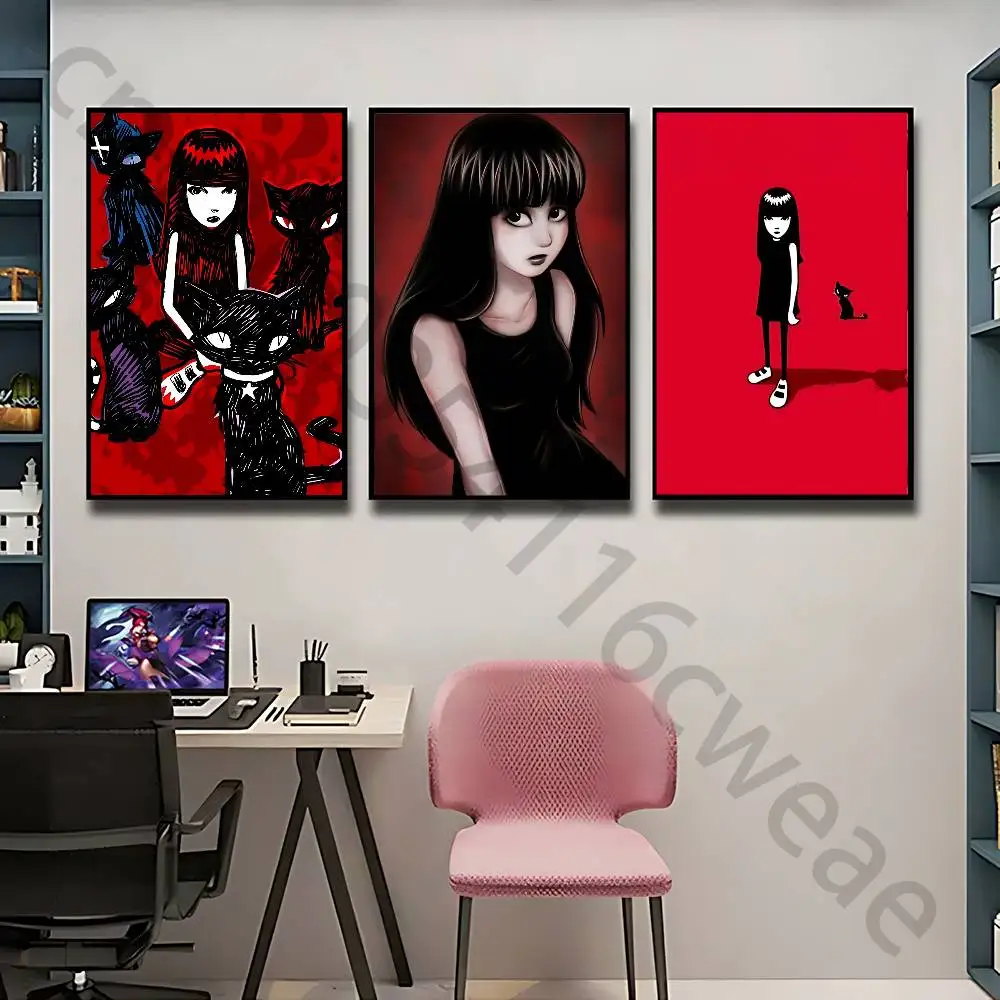 E-Emily The S-Stranges Poster Self-adhesive Art Waterproof Paper Sticker Coffee House Bar Room Wall Decor