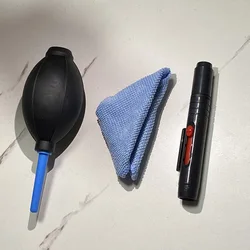 3-in-1 Cleaning Kit Air Dust Blower Pump Lens Cleaner Pen Cloth brush Gas blowing For SONY Canon Fuji Nikon Camera Keyboard TV