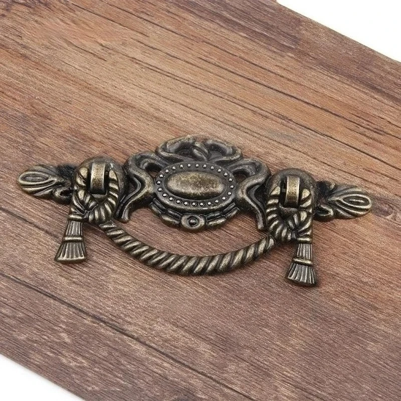 Furniture Hardware Drawer Pulls - 3セットレトロスタイル合金製引き出しキャビネットドアハンドル（ネジ付き）家具ノブハードウェア食器棚アンティークプルハンドル、ブロンズカラー