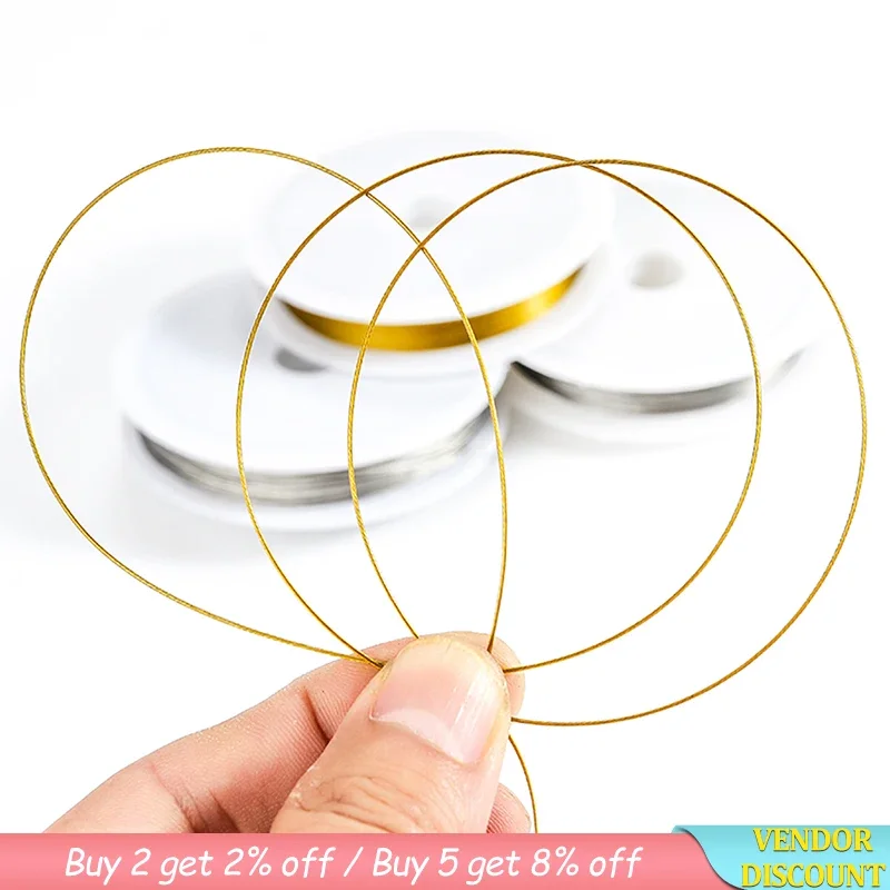 0.3-0.6Mm 7-Strand Tiger Tail Beading Wire 304 Stainless Steel Nylon Coated Cra…