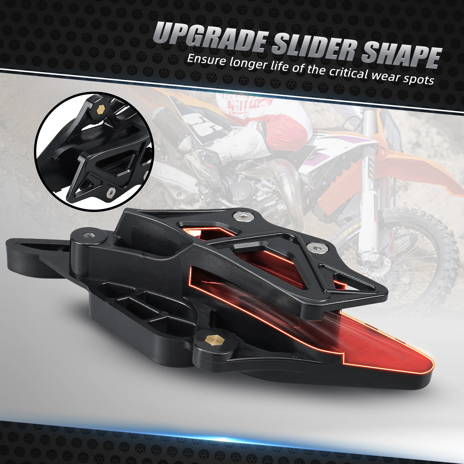 NICECNC For 2024 KTM EXC 300 EXC-F 500 450 350 SXF 450 SX 125 Husqvarna TE 300 FE 501 450 350 GasGas EC 300 250 Rear Chain Guide