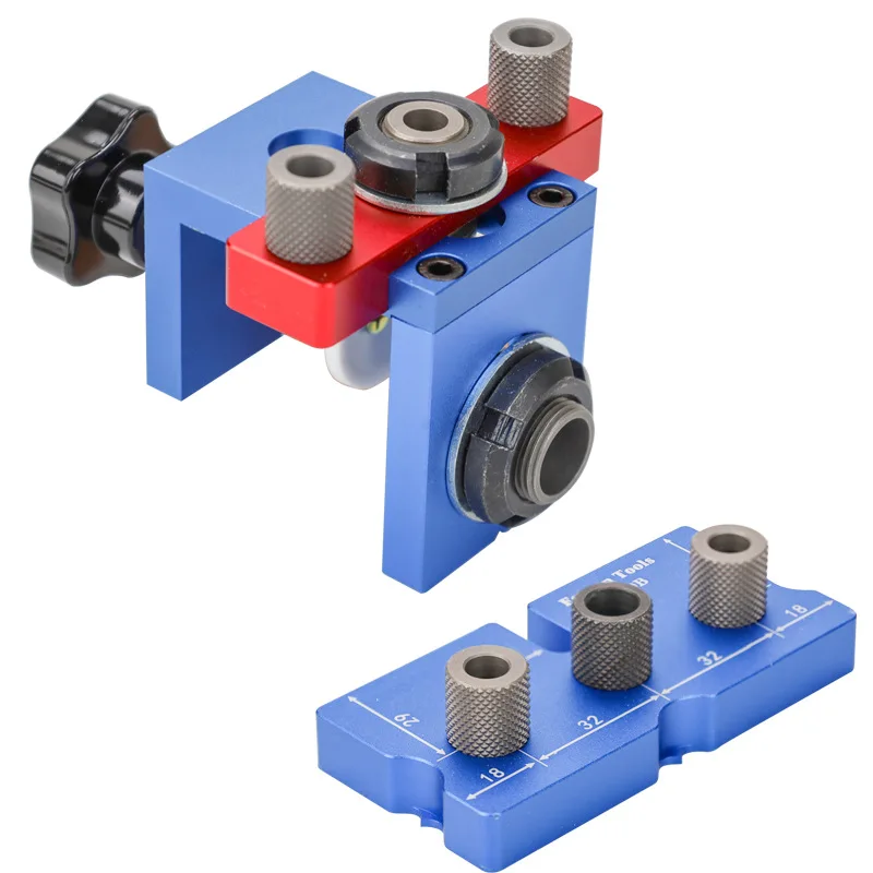 TEBAK W-136 Pocket Hole Jig Kit Doweling Jig Wood Vertical Drilling Detachable Furniture Connecting Hole Puncher Locator Tools