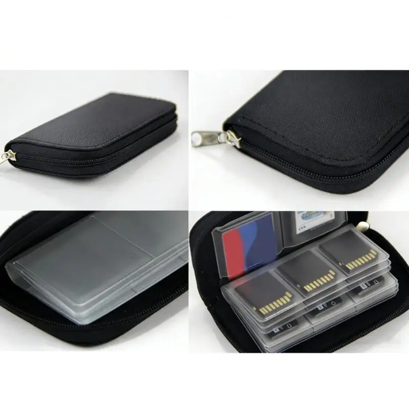652F High Capacity 22 Slot Card Organizers Memory Card Carrying Case Holder Wallet