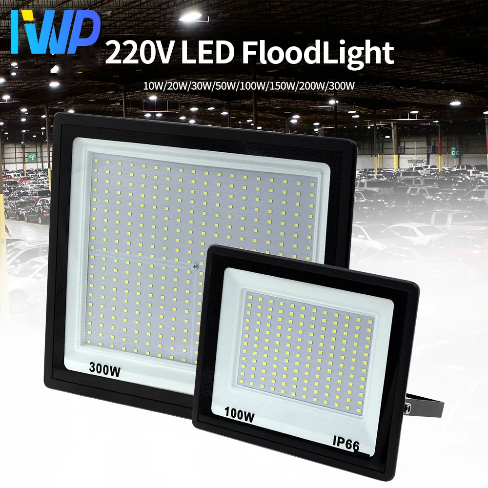 

High Brightness LED Floodlight 220V 50W 100W 150W 200W 300W IP66 Waterproof Flood Light For Garden Patio Street Outdoor Lighting