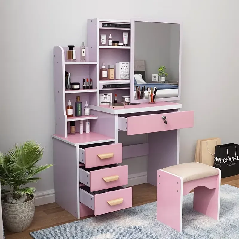 Modern Make up Table Set Dressing Table Set for Bedroom with Mirror