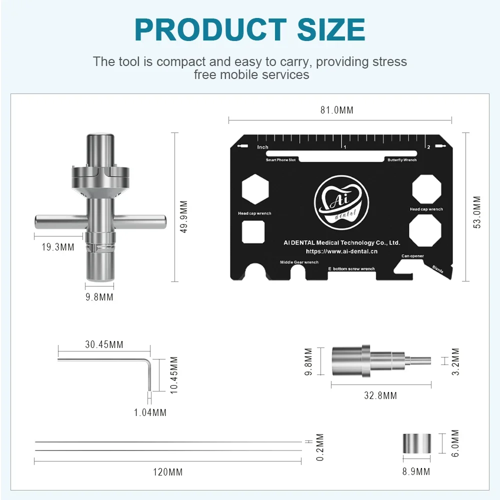 Dental Disassembly Tools Repair Kit Wrench For E-type Low Speed Contra Angle Handpiece CA-TOOL