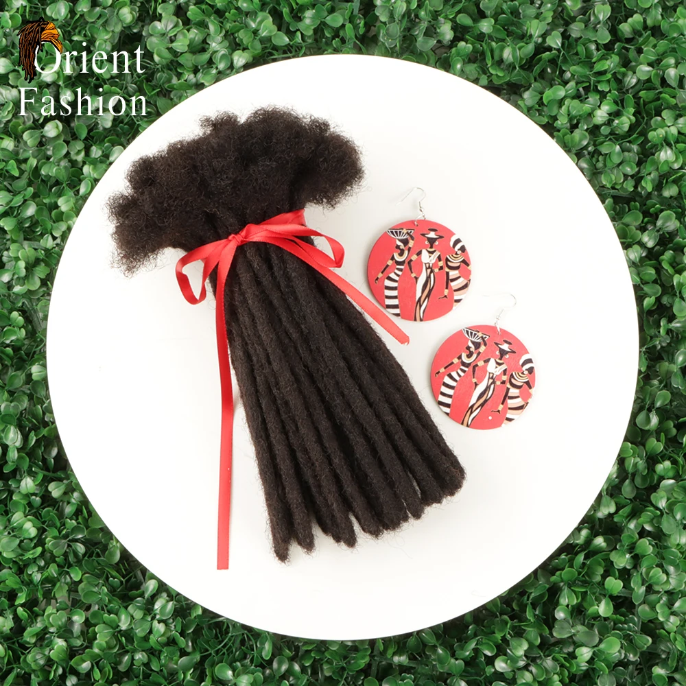 Orientfashion Murah Dreads Afro Keriting Loc Ekstensi Rambut Manusia Gimbal Lembut 100% Rambut Manusia Asli Drop Pengiriman Pesanan